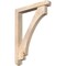 Ekena Millwork Imperial Arts and Crafts Smooth Bracket w/ Offset Brace, Douglas Fir, 5 1/2"W x 36"D x 48"H BKT0604X36X48IMP03SDF - alternate 1